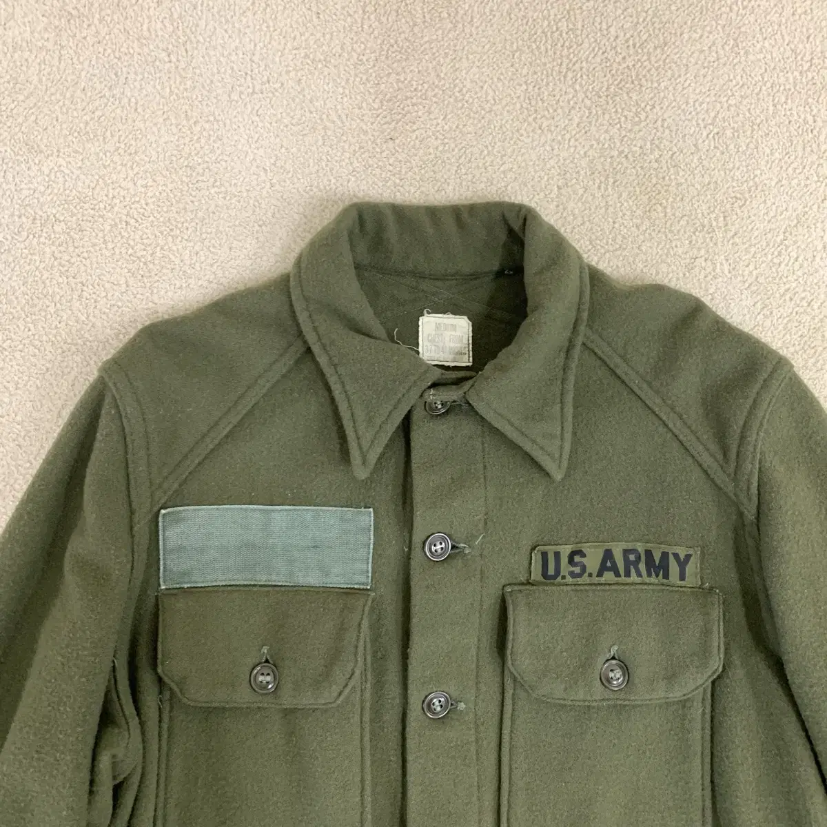 50s US ARMY OG-108 미군 울셔츠(M)울 필드셔츠 밀리터리