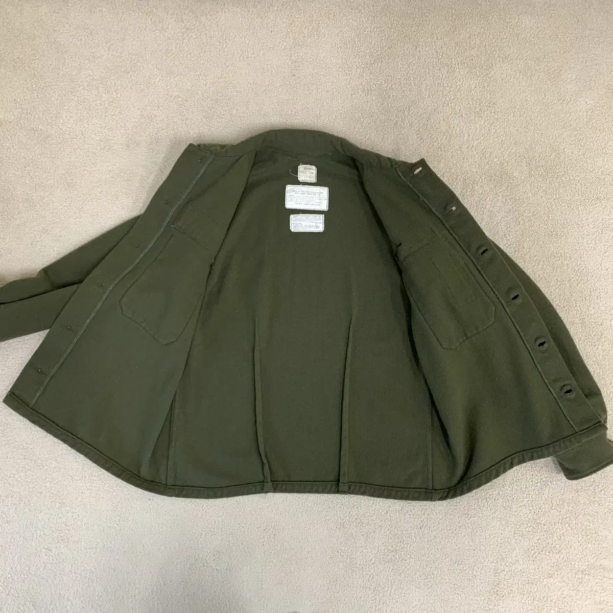 50s US ARMY OG-108 미군 울셔츠(M)울 필드셔츠 밀리터리