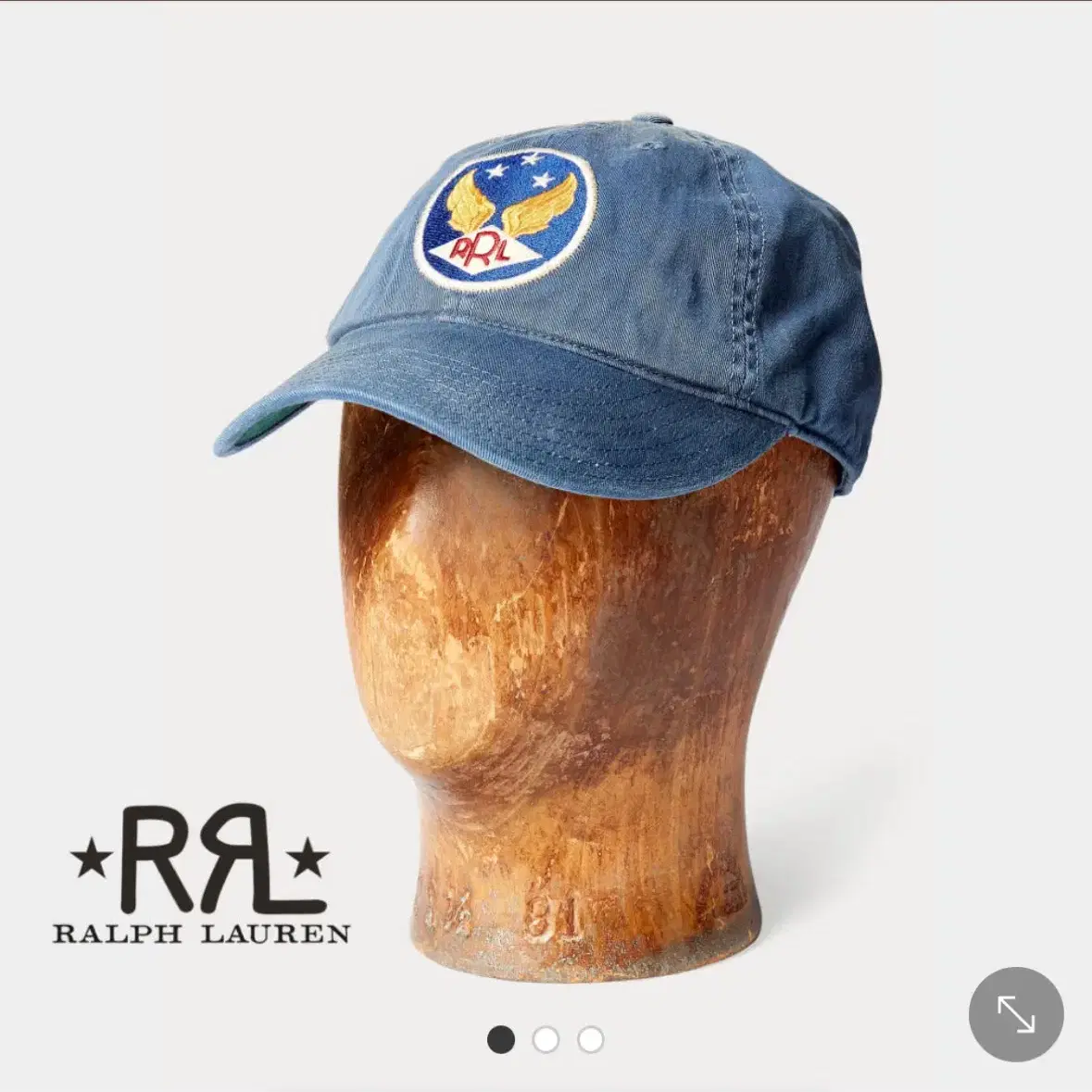 RRL 가먼트다이 트윌 볼캡