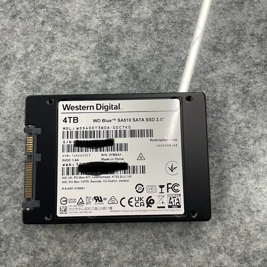 (미사용)WD SSD 2.5형 2TB, 4TB 판매합니다.