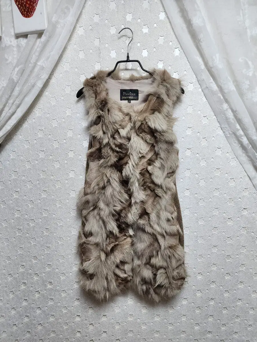 pastime foxfur knit vest 55