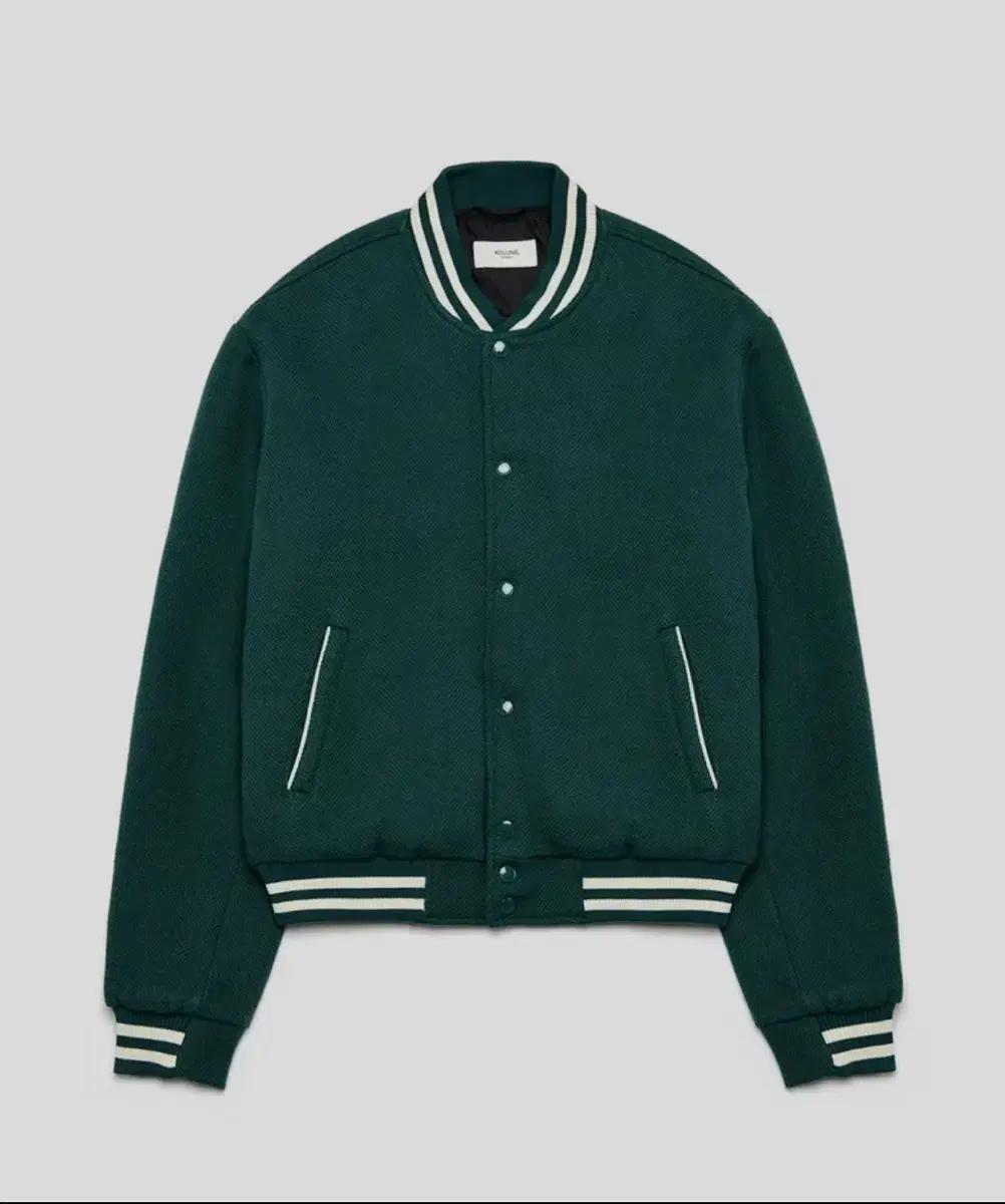 [롤링스튜디오] VARSITY JACKET WOOL GREEN-XL