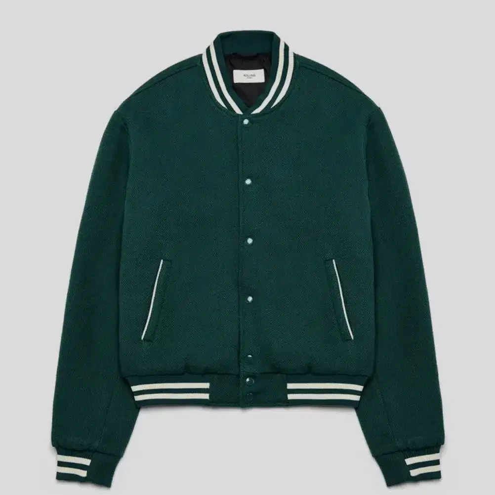 [롤링스튜디오] VARSITY JACKET WOOL GREEN-XL