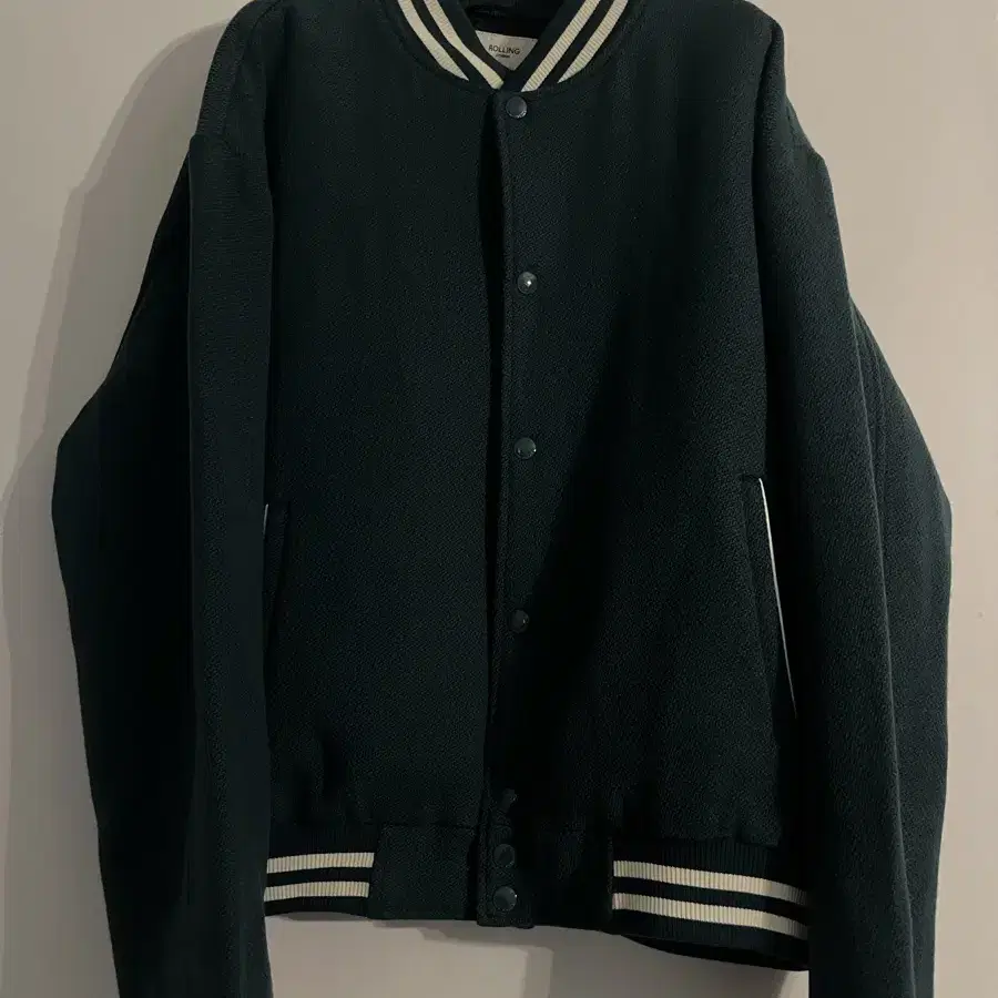 [롤링스튜디오] VARSITY JACKET WOOL GREEN-XL