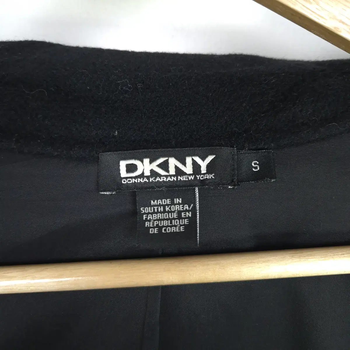 [55-66] DKNY 블랙 울 캐시미어 코트