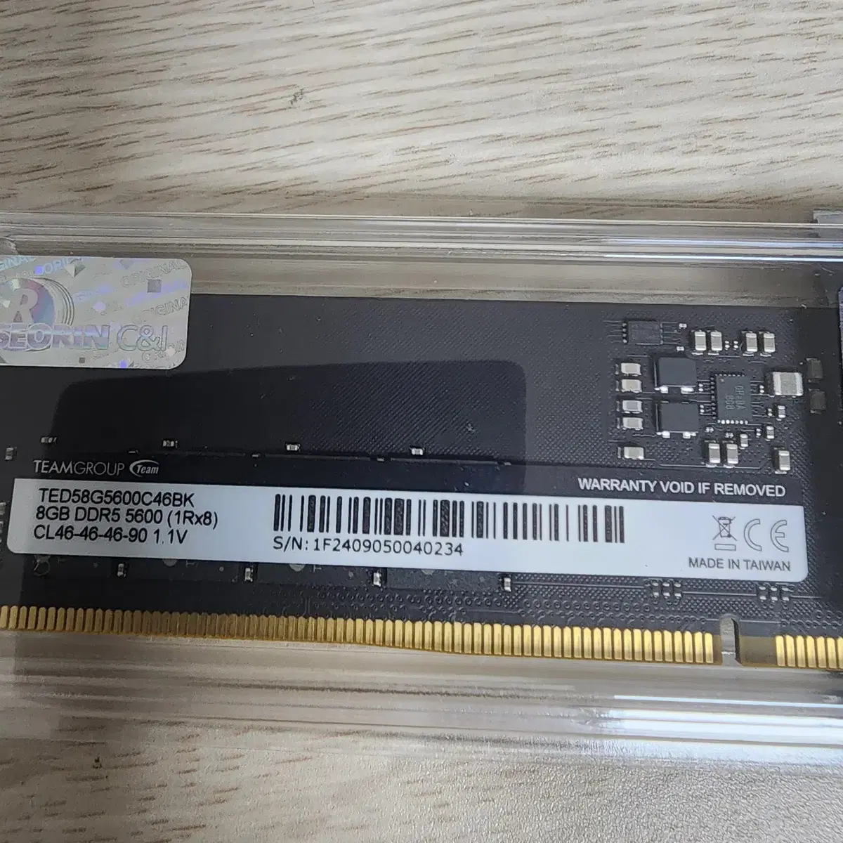 램  8GB TeamGroup DDR5-5600 CL46 Elite 서린