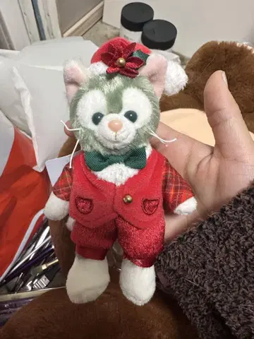 택 포함 새상품] 크리스마스 봉제 인형 배지 산타 젤라토니