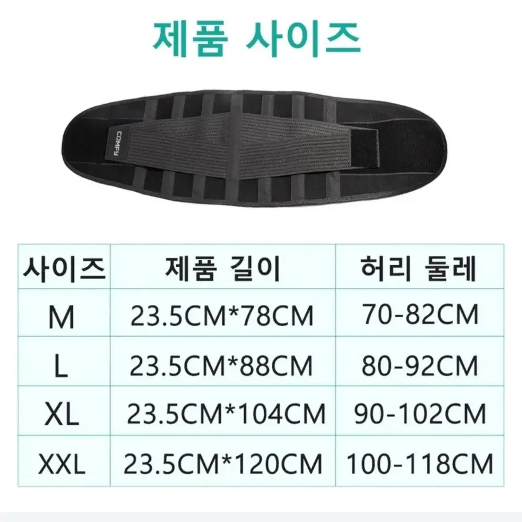 새 상품) Comfy허리 보호대 2XL  포장 있음