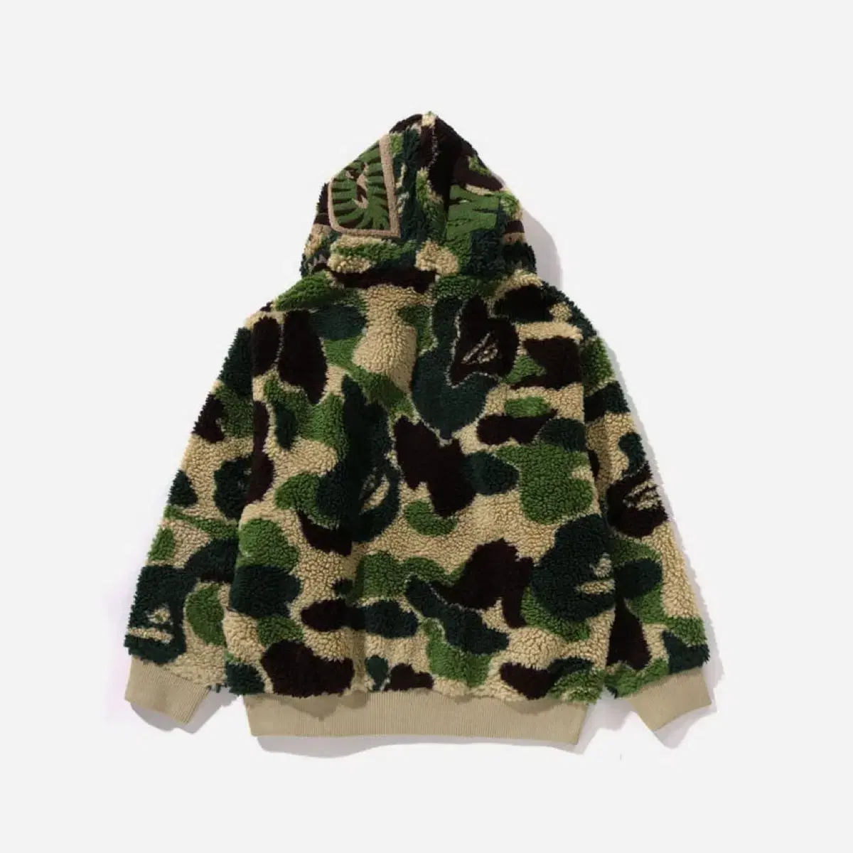 베이프 BAPE ABC 카모 보아 샤크 오버핏 풀 후드 집업