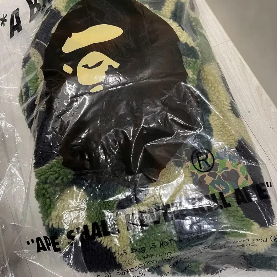 베이프 BAPE ABC 카모 보아 샤크 오버핏 풀 후드 집업