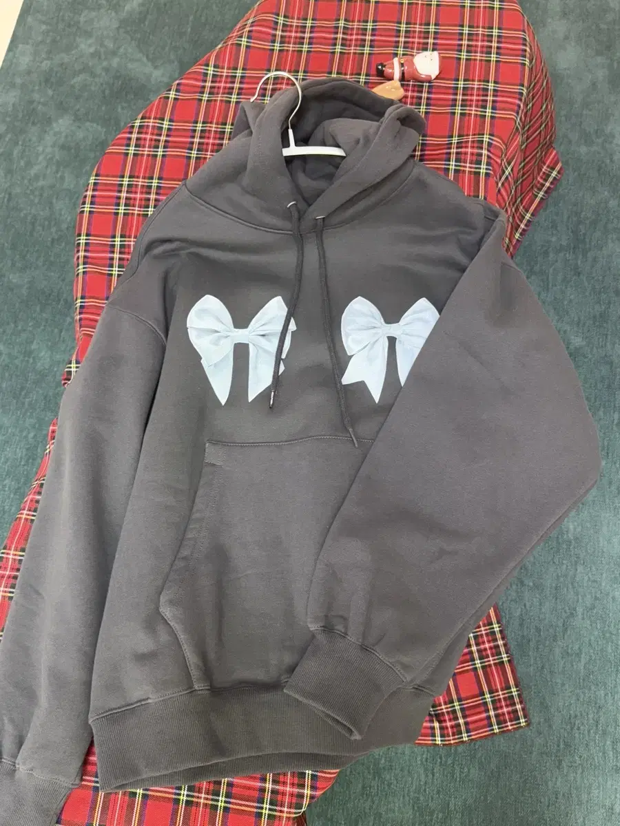 [스컬프터] bow bow hoodie 챠콜 S