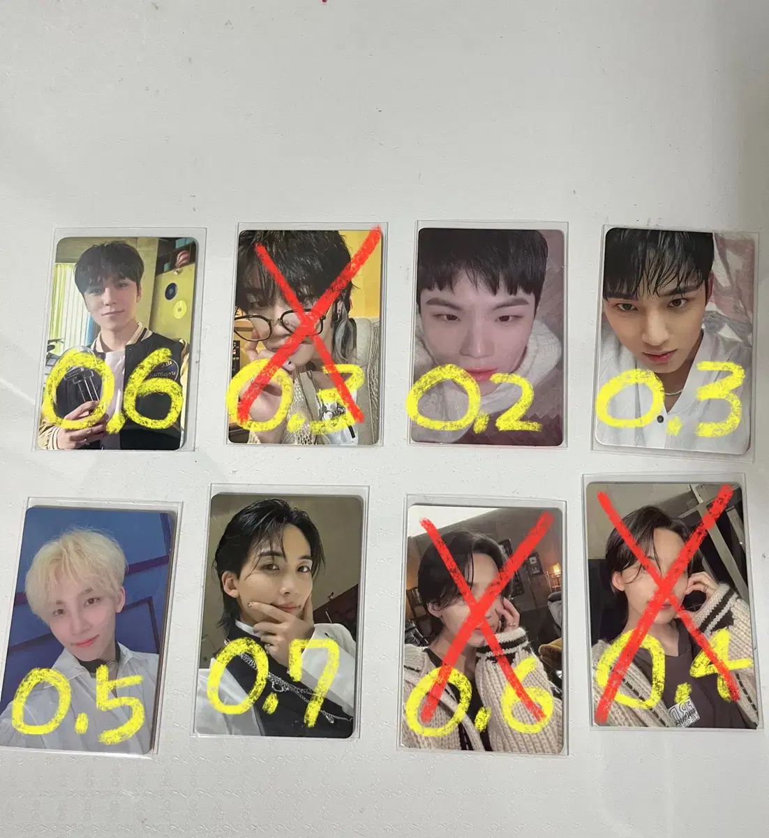 seventeen jeonghan,vernon,d.e.it,woozi,mingyu,s.coups,dk,hoshi,jun photocard 팔아요