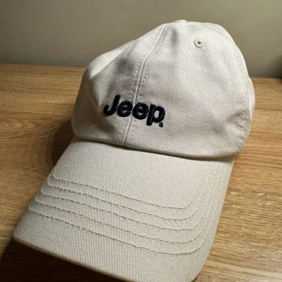 지프 Jeep 베이지 볼캡 모자