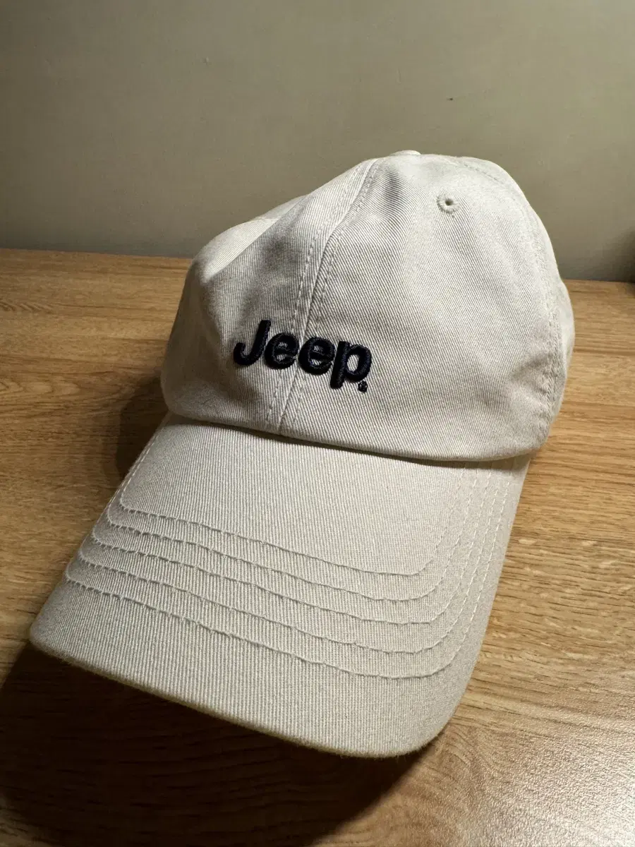 지프 Jeep 베이지 볼캡 모자