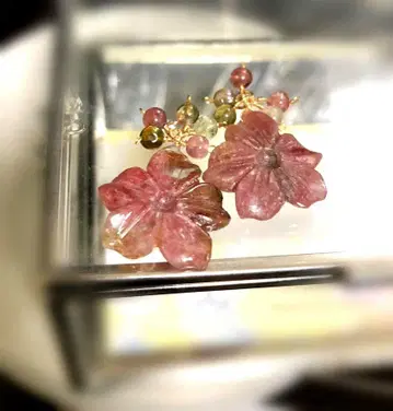 14kgf 로드 나이트 꽃 카빙 귀걸이 참