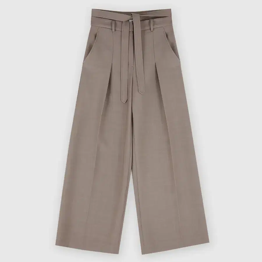 렉토 BELTED WIDE LEG WOOL TROUSERS (COCOA)