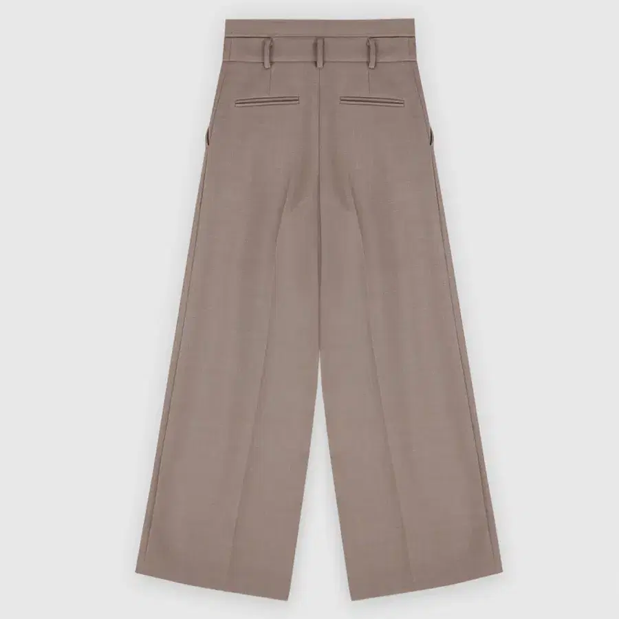 렉토 BELTED WIDE LEG WOOL TROUSERS (COCOA)