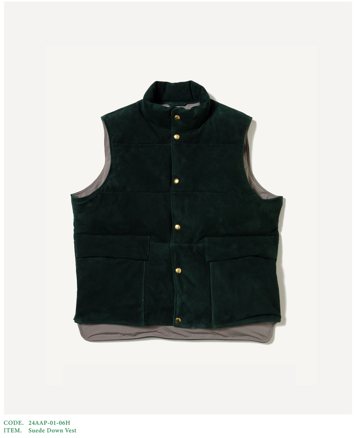 [2] 24aw 아프레쎄 Suede Down Vest