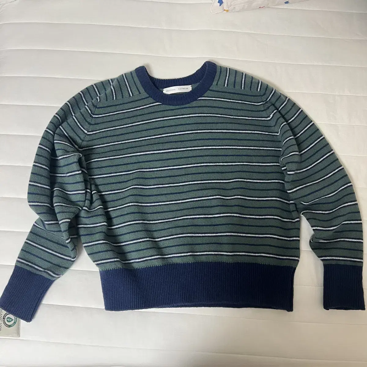 문달 Pencil Stripe Knit in Green(S사이즈)