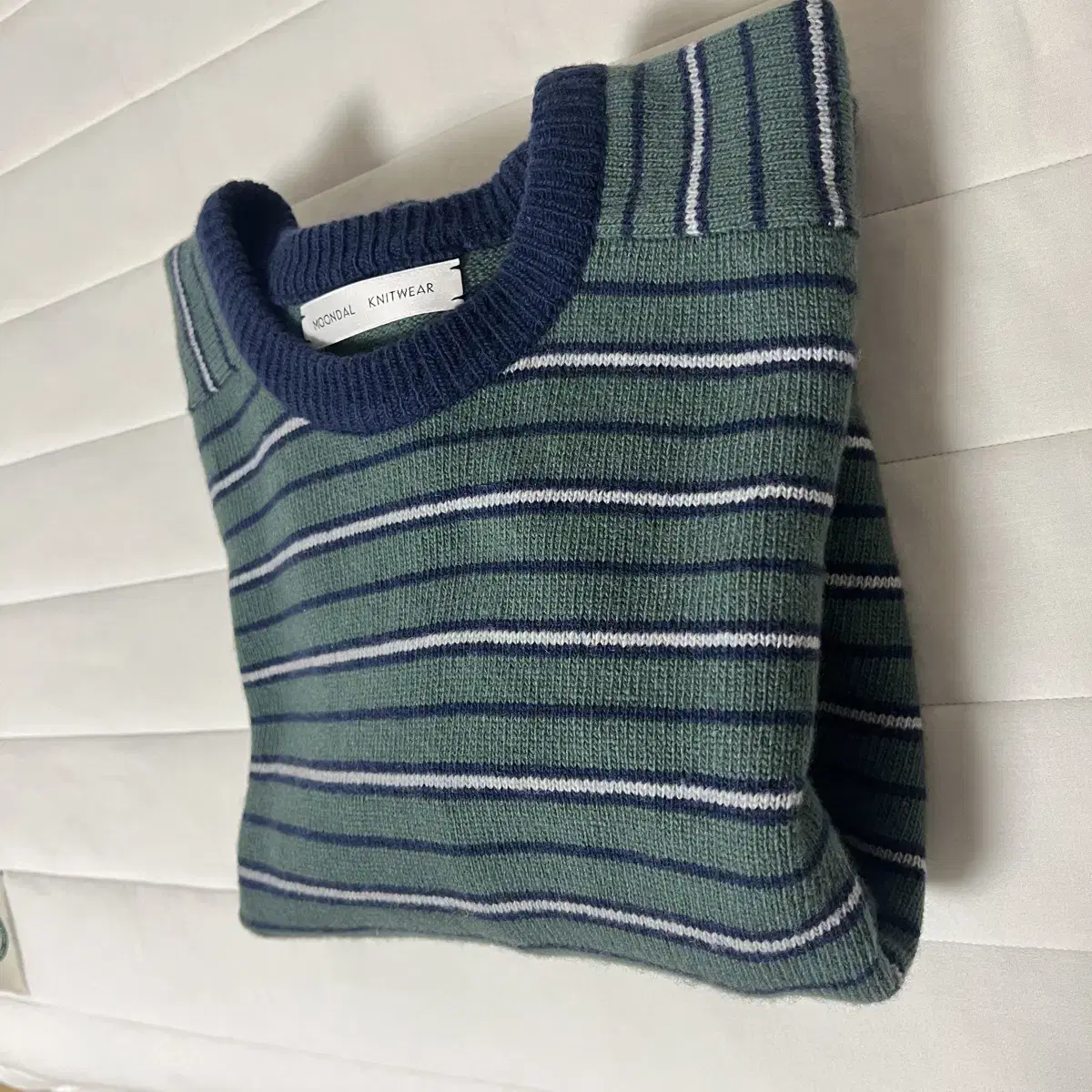 문달 Pencil Stripe Knit in Green(S사이즈)