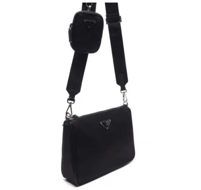 Prada Rina Nylon Triangle Logo Crossbody Bag for sale.