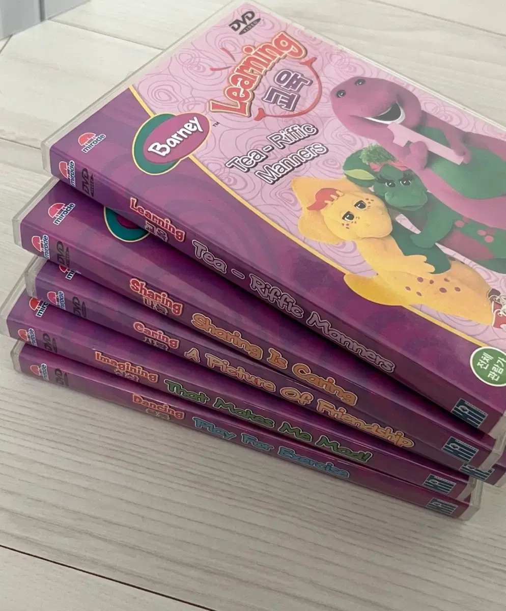 Barney DVD 5개 일괄