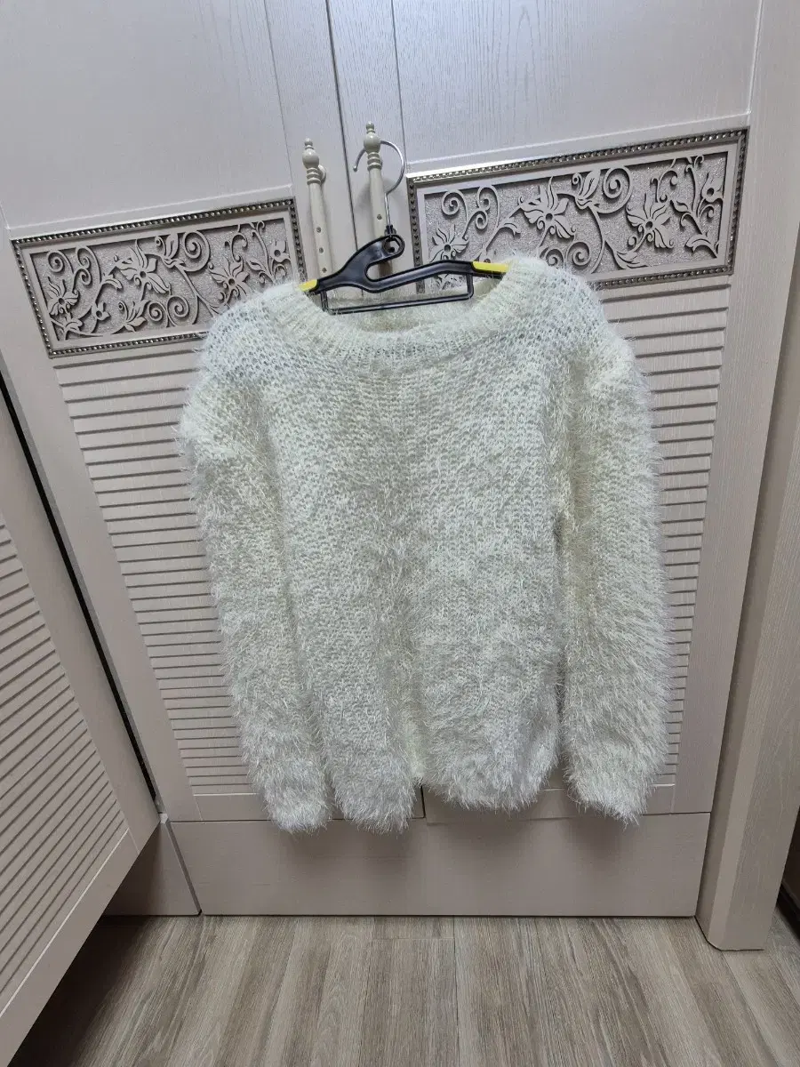 White Shaggy Knit