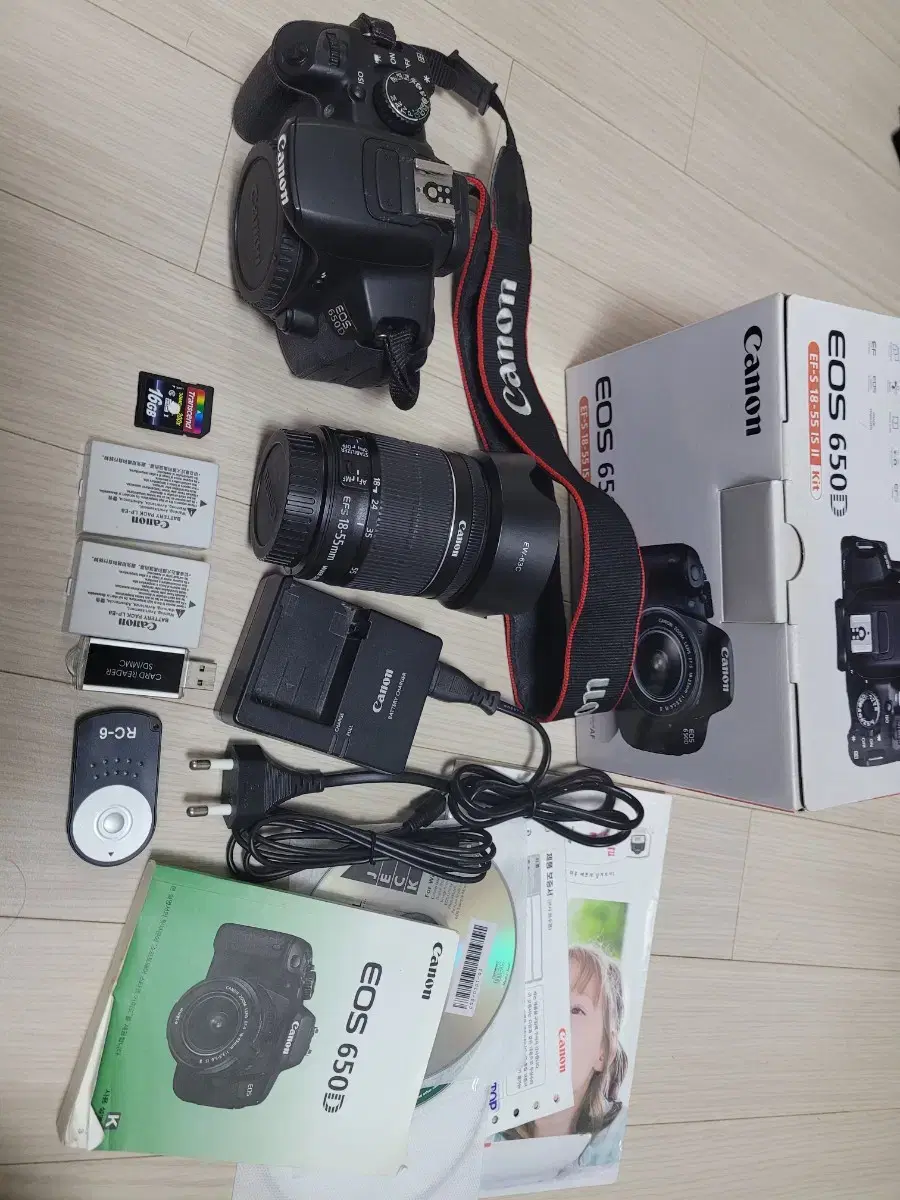 캐논 DSLR 카메라 EOS 650D 와 18-55 STM 세트