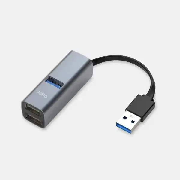 3포트 USB3.2 무전원 허브 (알루미늄바디, LED표시등)