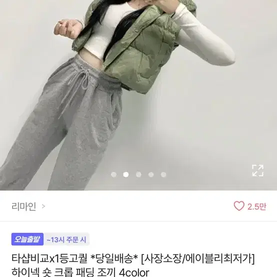 에이블리 패딩조끼