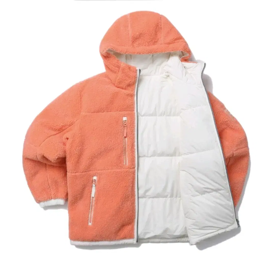 K2 Fleece Hooded Goose Down Reversible Jacket