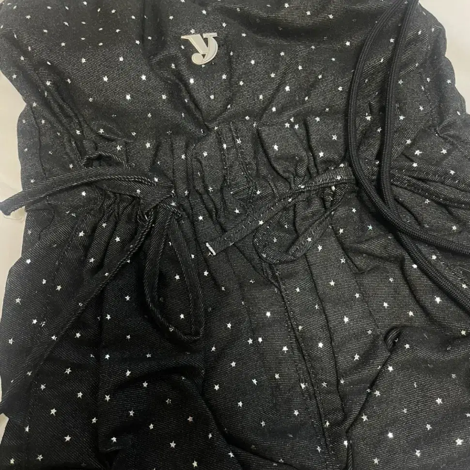 여밈 tie gym sack (star black)