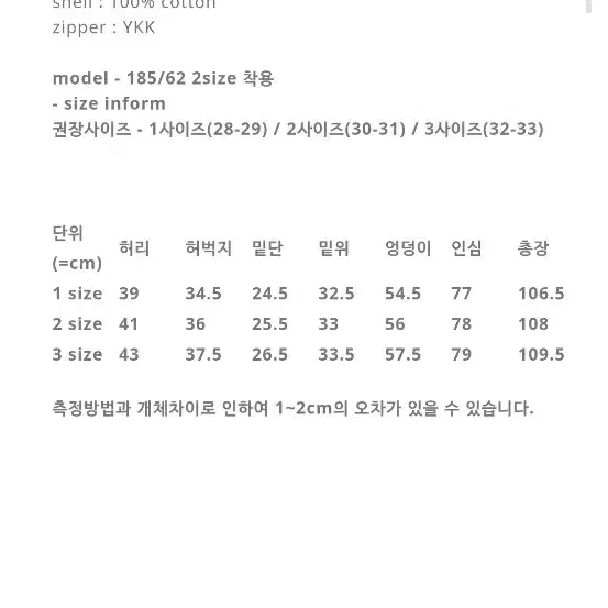 [1] 퍼렌 몰스킨 워크 팬츠 네이비