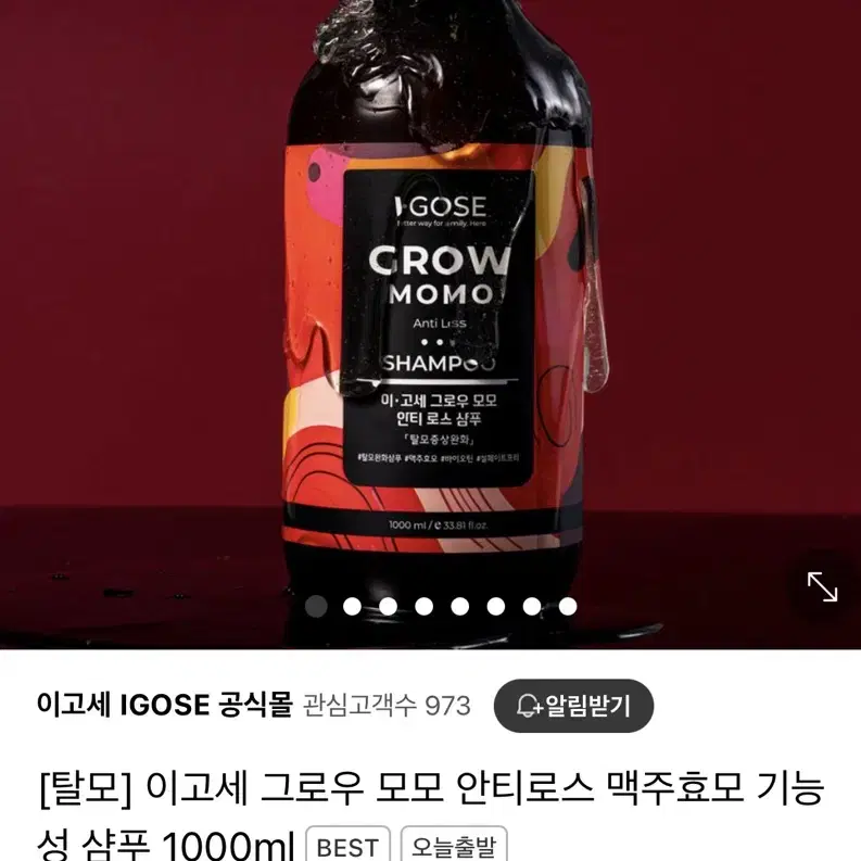 (새상품)이고세 그로우 모모 1000ml 샴푸 팜