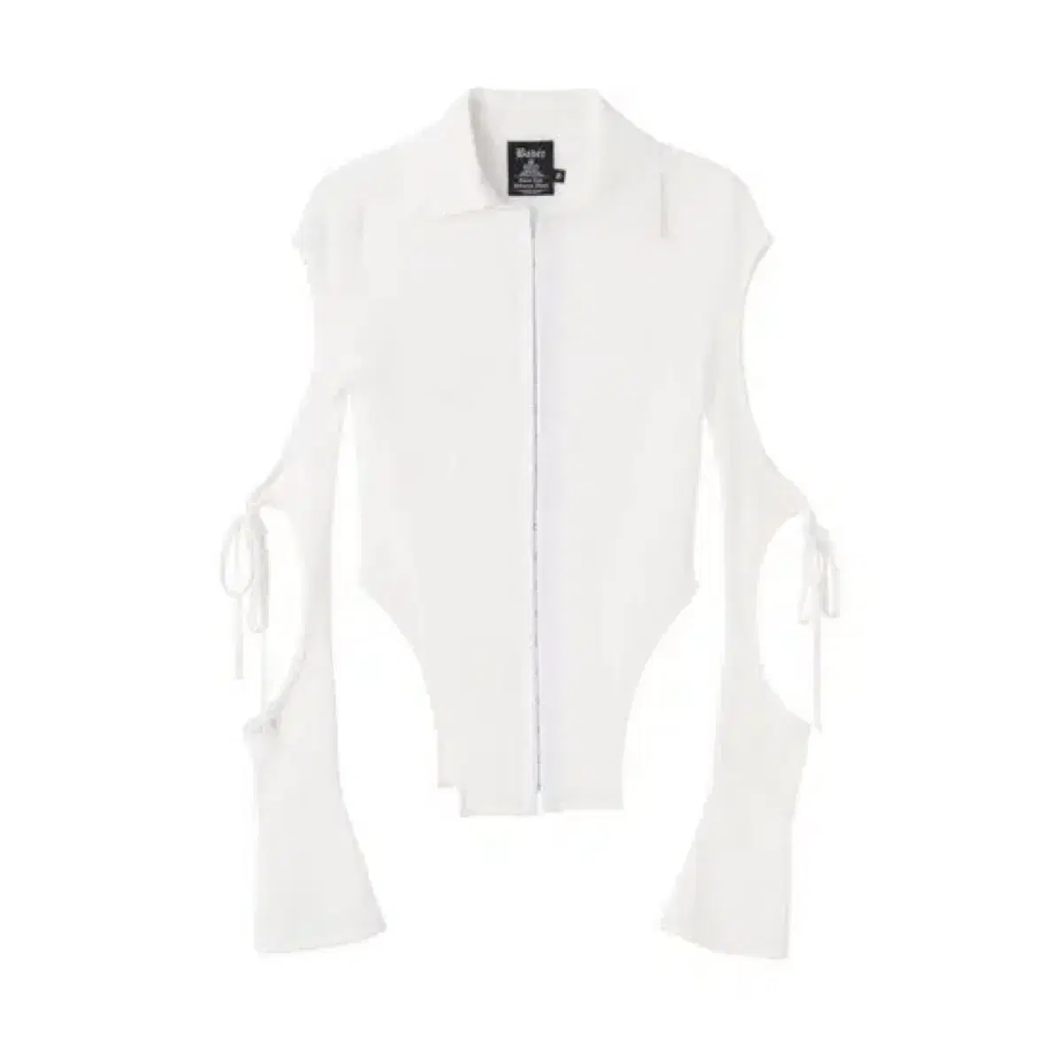 배디 Mesh Cut-Out Shirt White