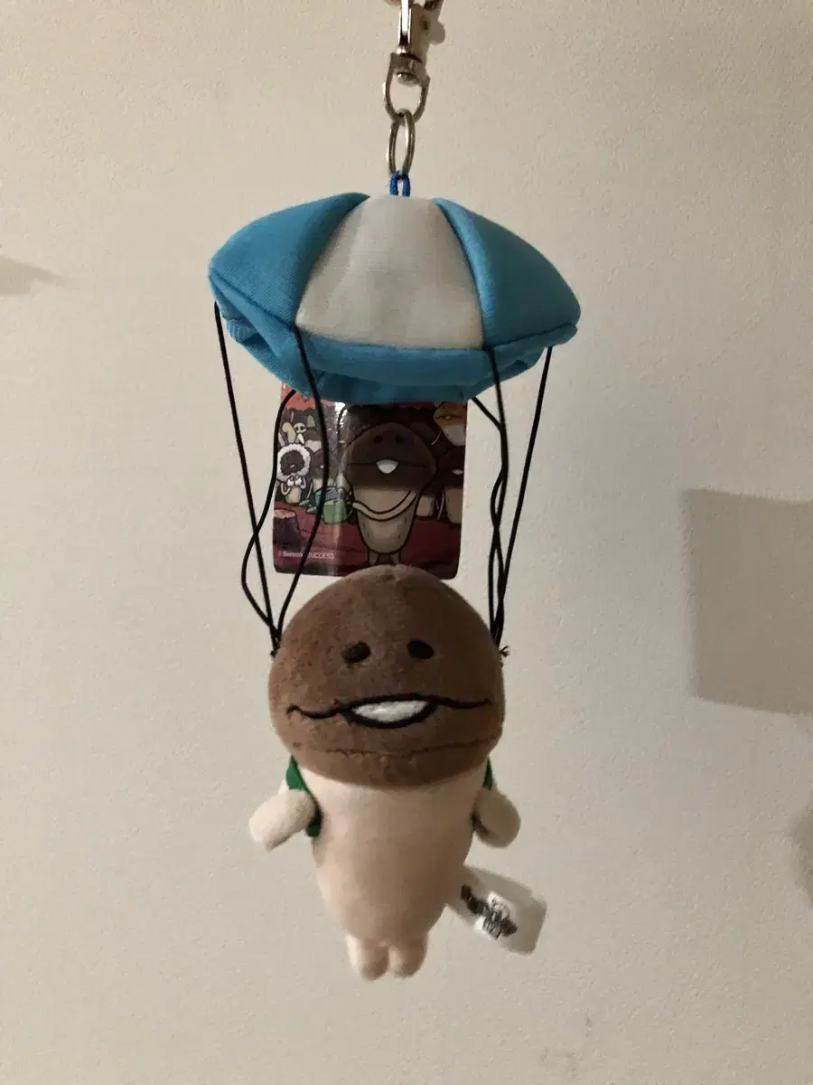 Parachute Nameko Keyring Doll