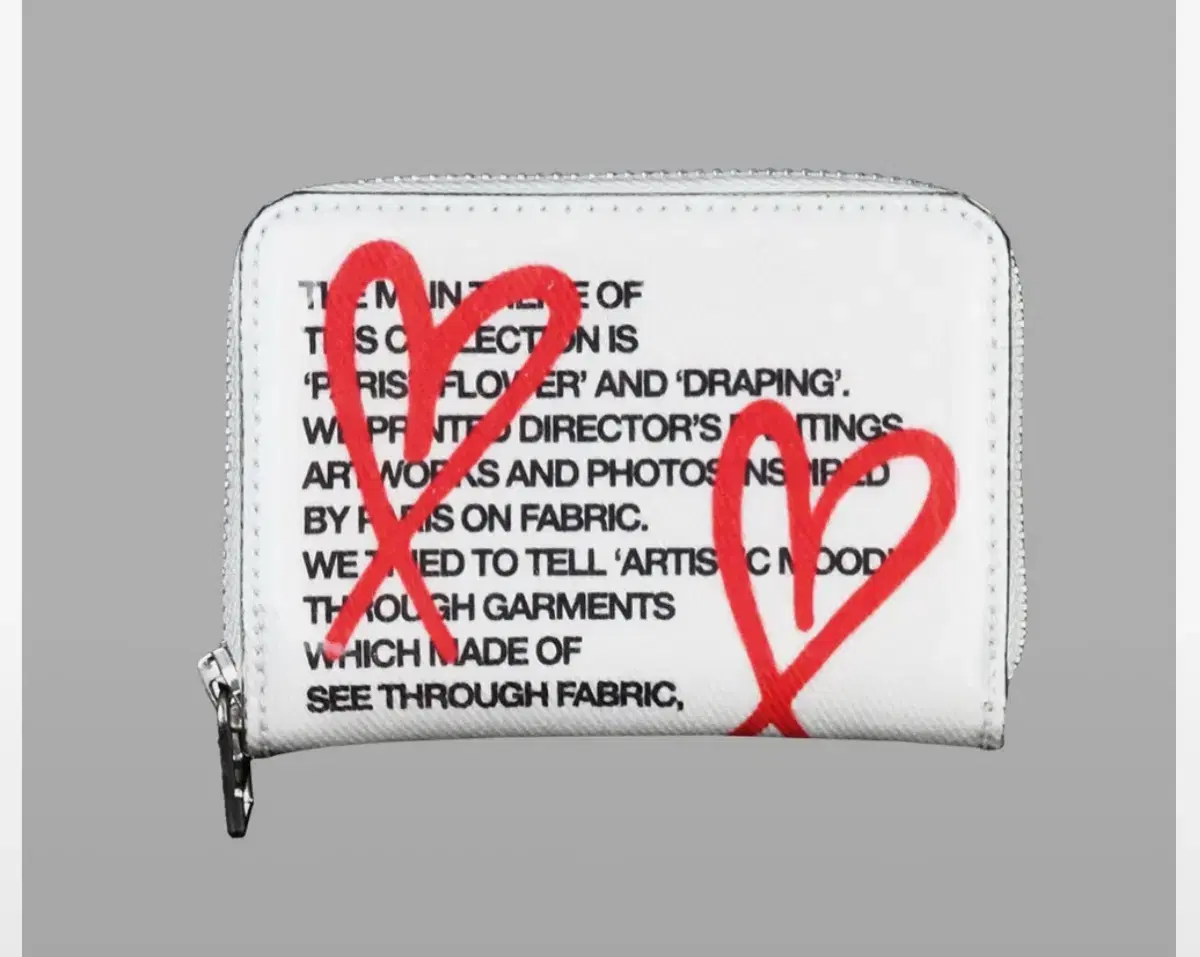 더뮤지엄비지터 지갑 pvc heart printed wallet 화이트