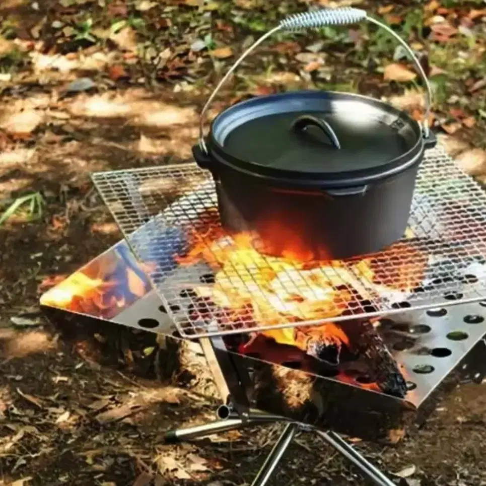 스텐 바베큐 화로대 접이식 불멍 그릴 캠핑용품 수납가방 포함