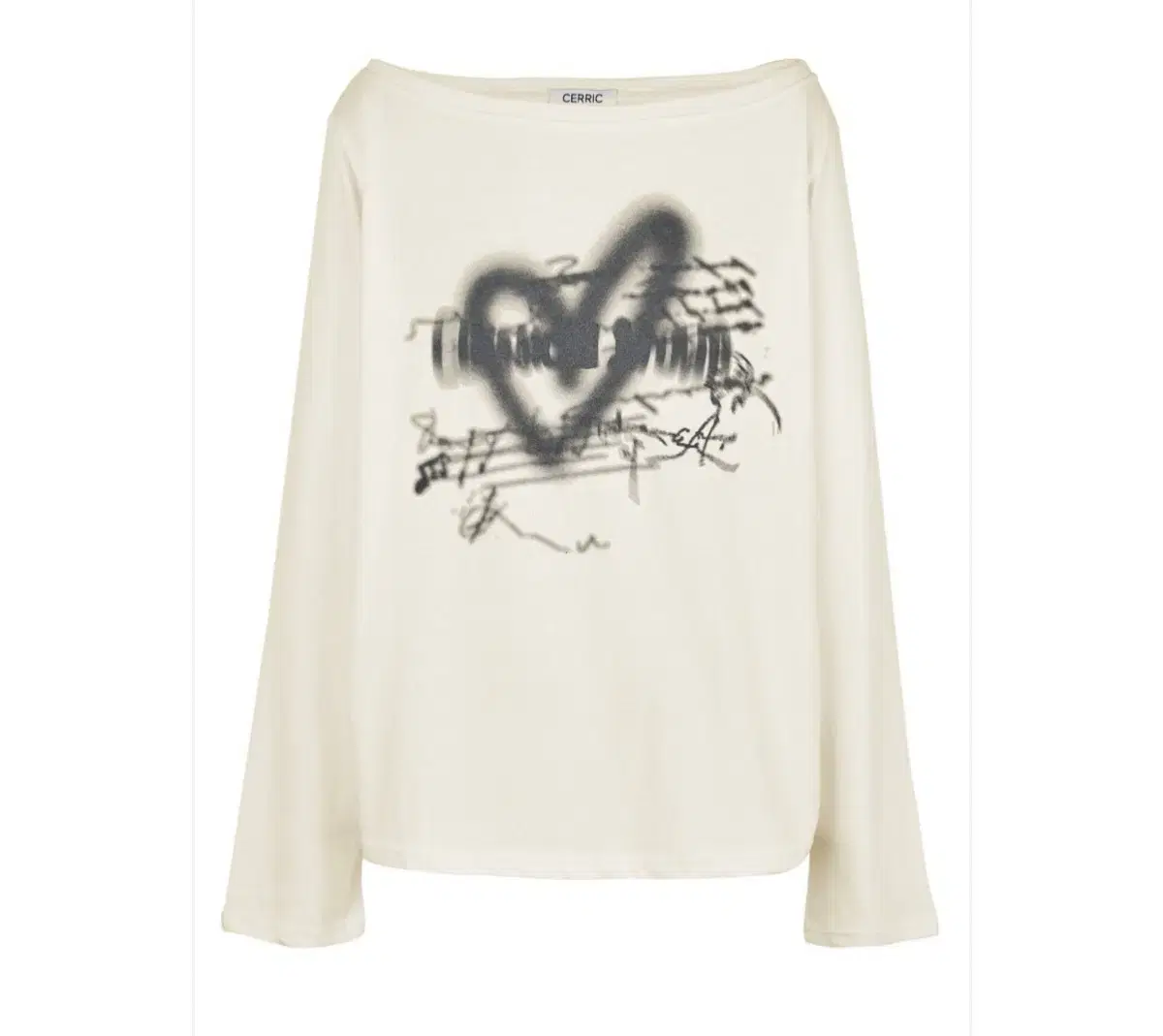 세릭 HEART BOAT NECK TOP