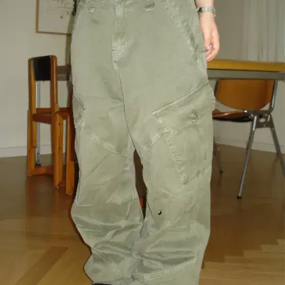 아워캐비넷 deep dying cargo pants 딥다잉카고팬츠카