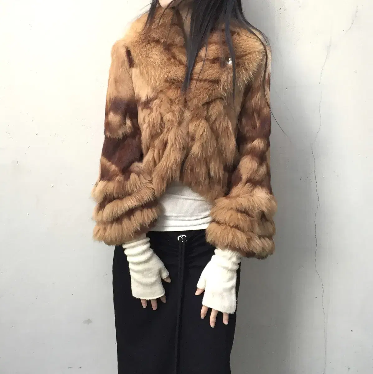 Vintage rabbit fur jacket