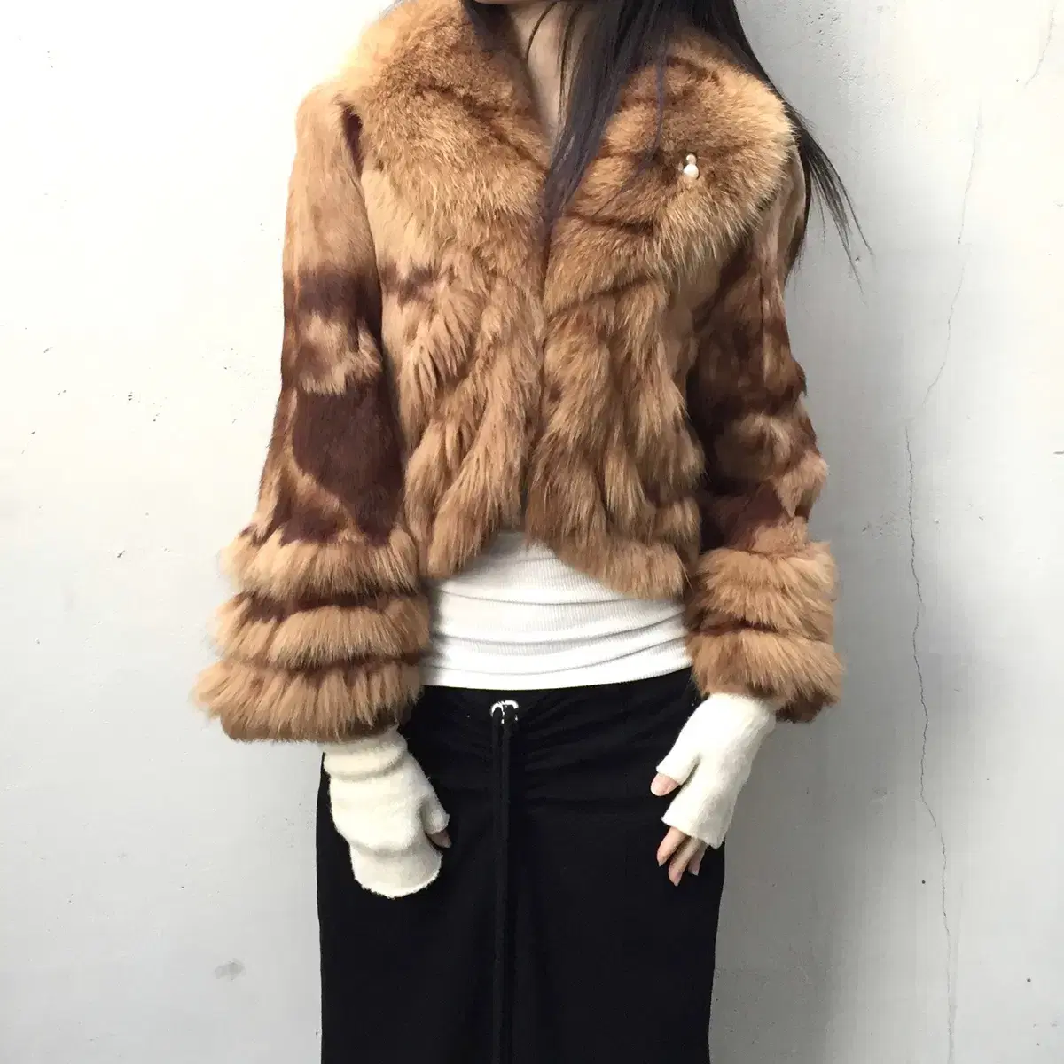 Vintage rabbit fur jacket