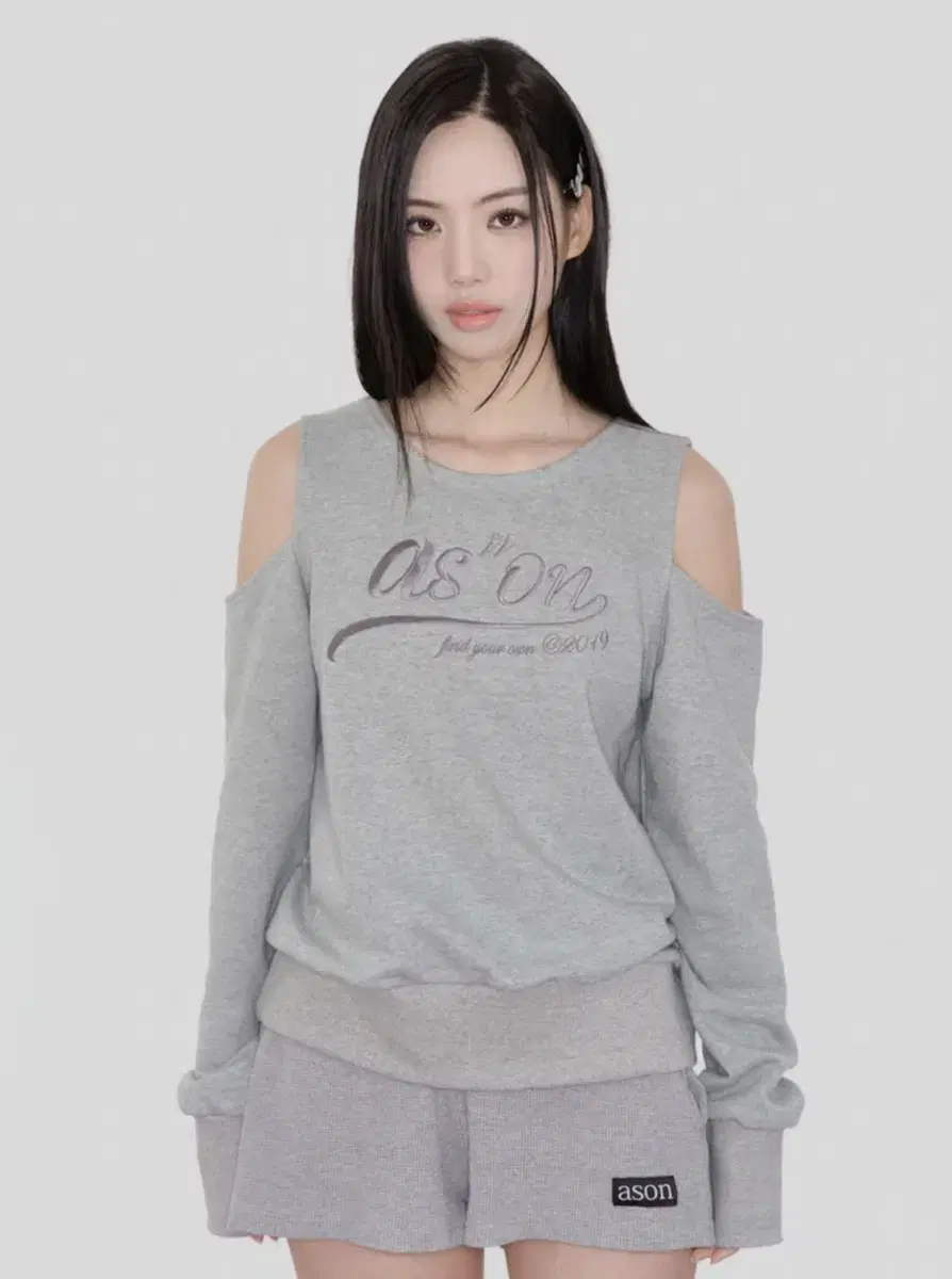 애즈온 KATE HOLE SWEATSHIRT / GRAY