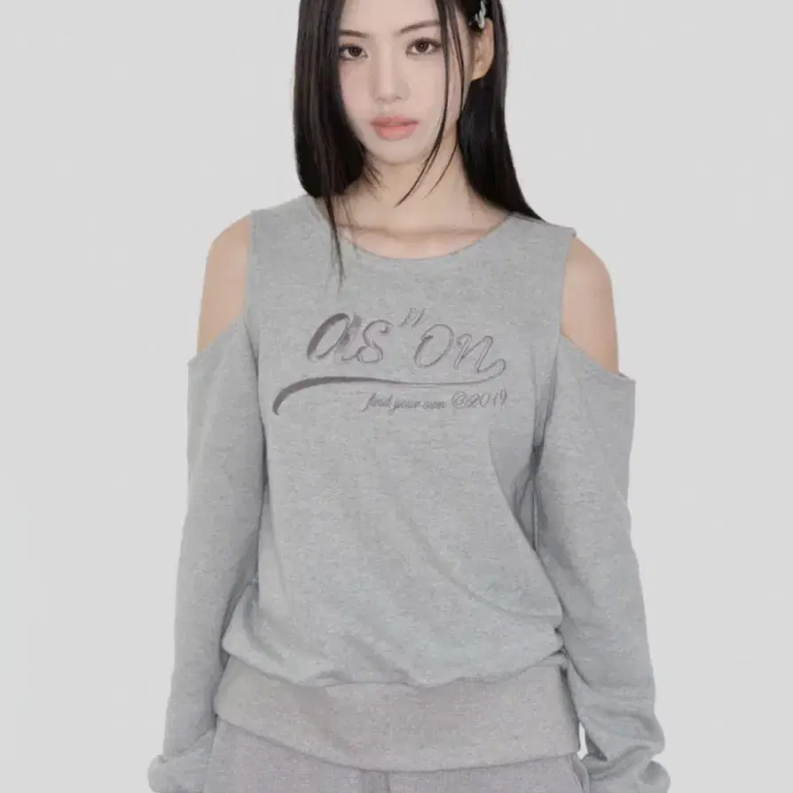 애즈온 KATE HOLE SWEATSHIRT / GRAY