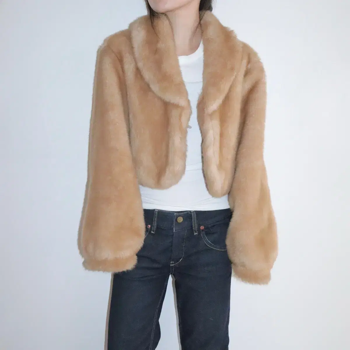 Vintage balloon fur jacket