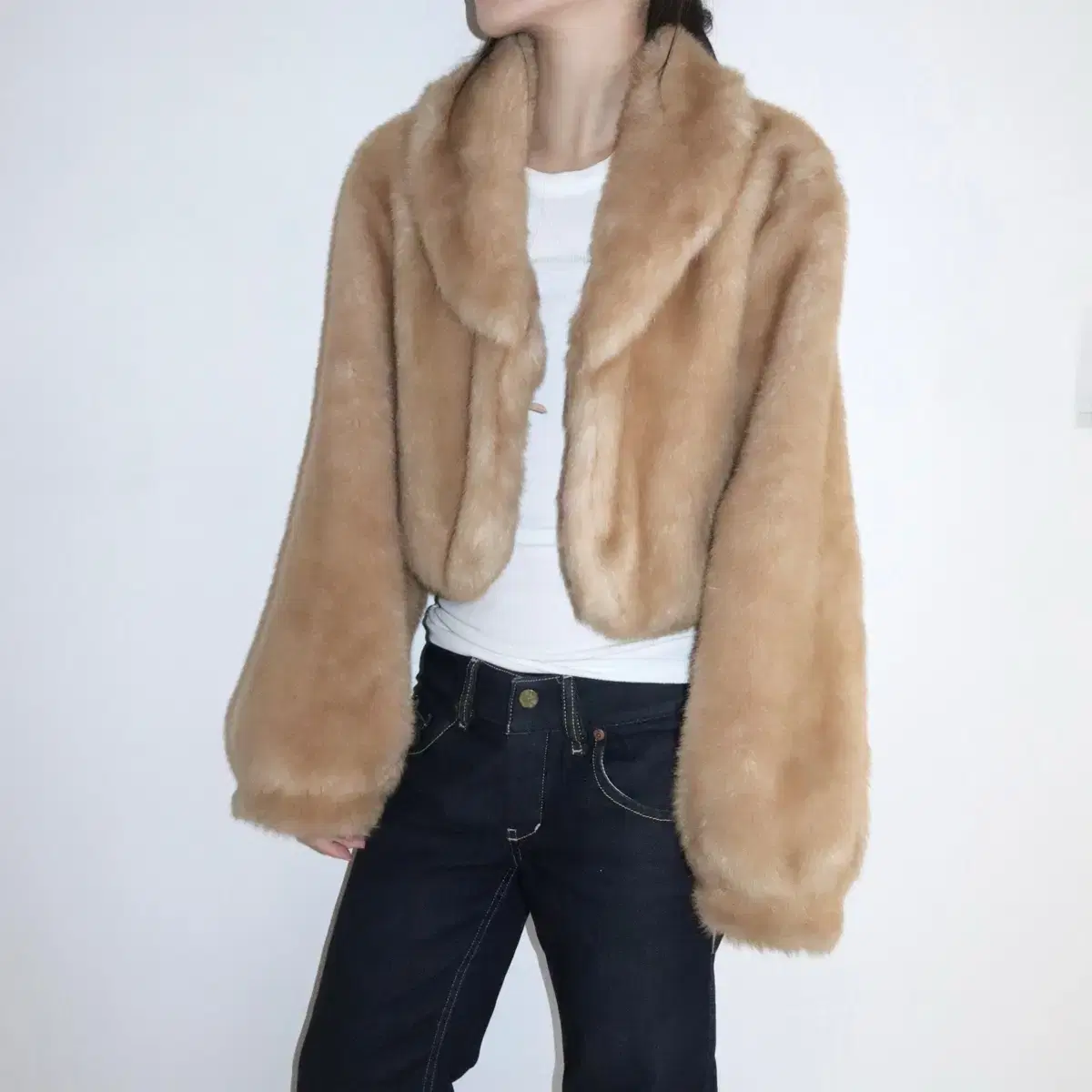 Vintage balloon fur jacket