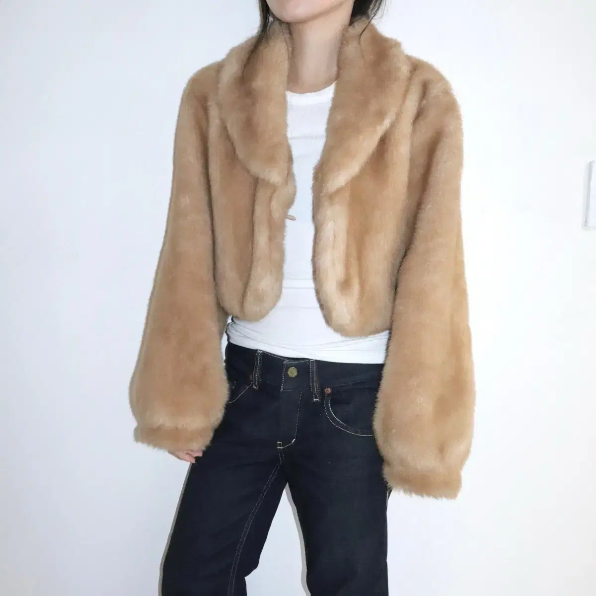 Vintage balloon fur jacket