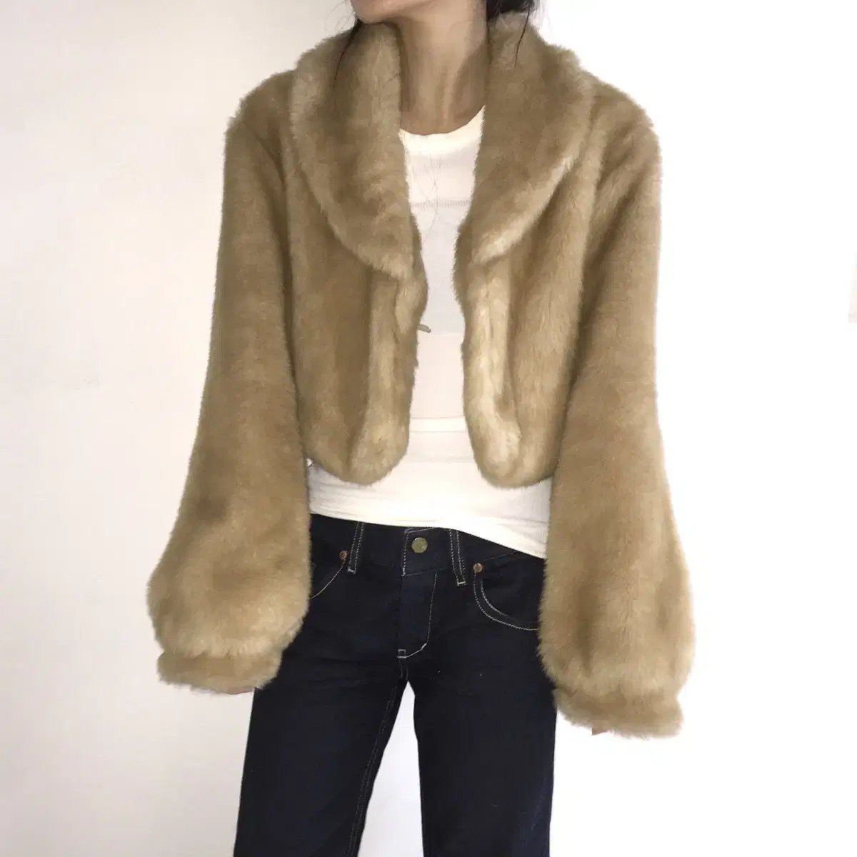 Vintage balloon fur jacket