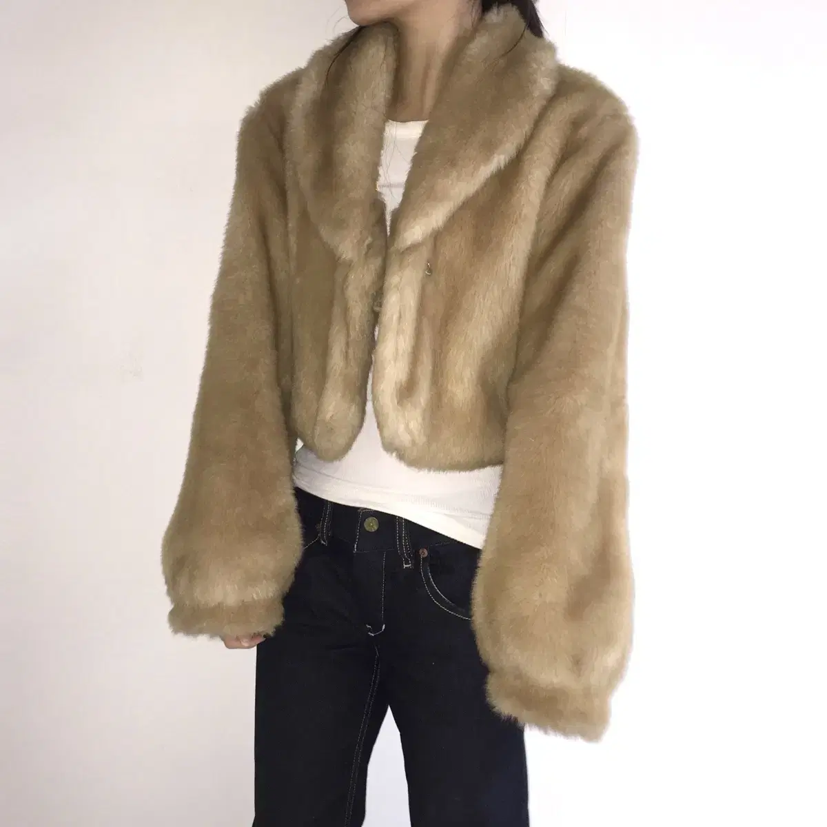 Vintage balloon fur jacket