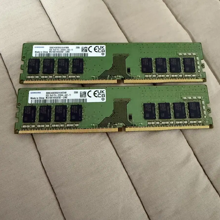 삼성 RAM DDR4 8GB 3200 두장일괄